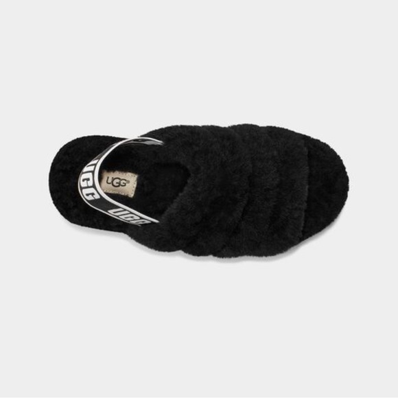 New In Box Women’s UGG “Fluff Yeah Slide” Black - Picture 5 of 6